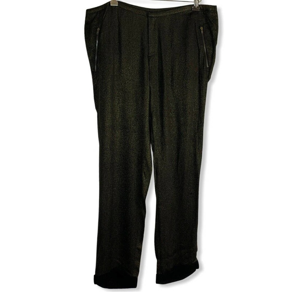 Swildens Gold Metallic Fifty‎ Fluid Pants 3 (L) New